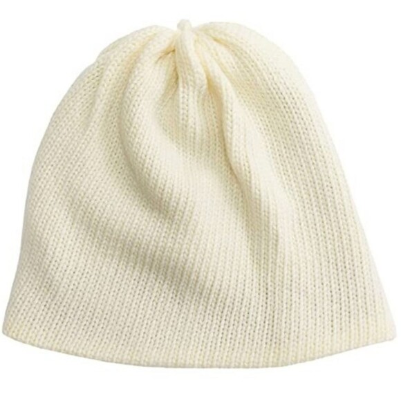 Hat Attack Reversible Tipped Beanie Knitted Denim Blue Cream Two Hats in One main image 5